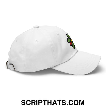 ICQ Embroidered Unstructured Dad Hat White