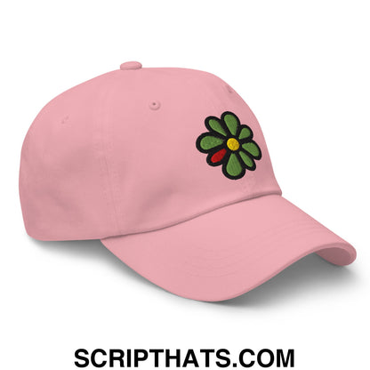 ICQ Embroidered Unstructured Dad Hat Pink