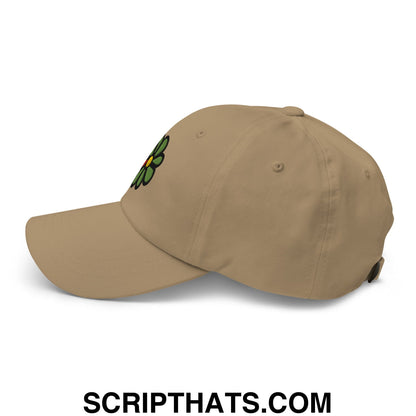 ICQ Embroidered Unstructured Dad Hat Khaki