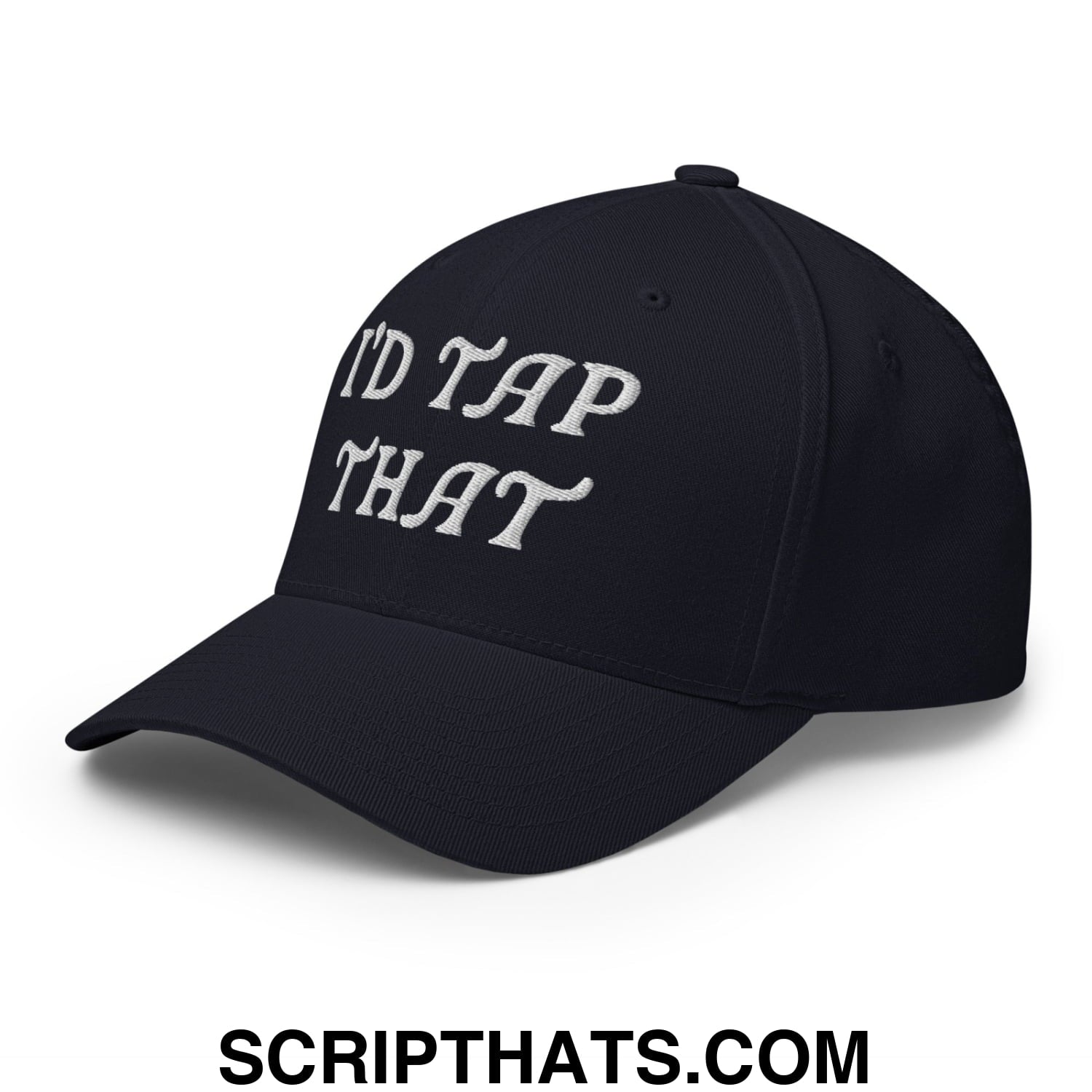 I'd Tap That Embroidered Stretch Fit Golf Hat Dark Navy