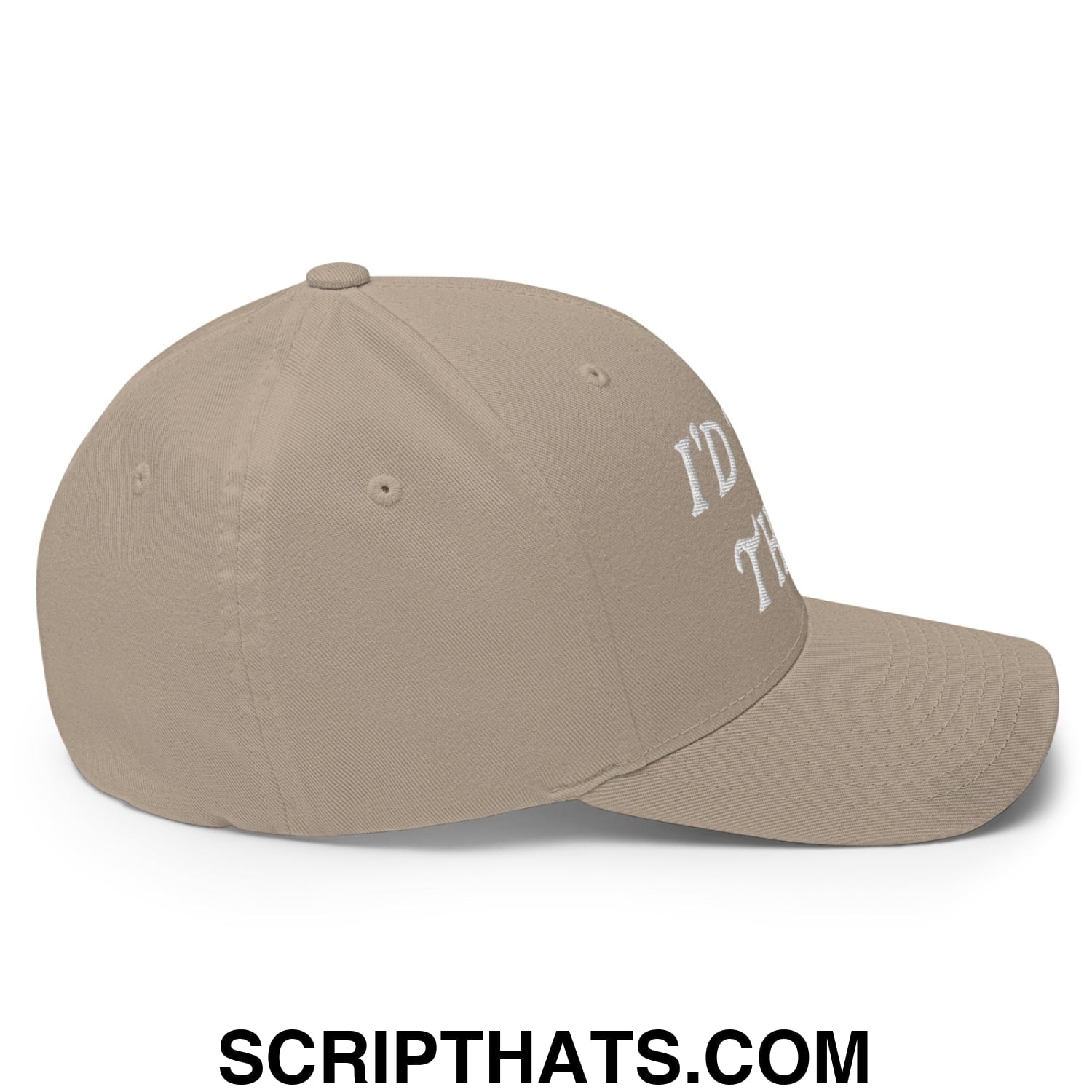 I'd Tap That Embroidered Stretch Fit Golf Hat Khaki