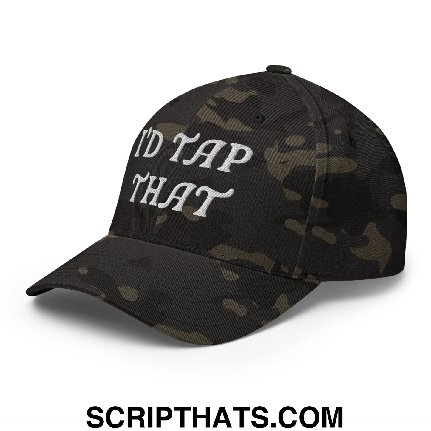I'd Tap That Embroidered Stretch Fit Golf Hat Multicam Black