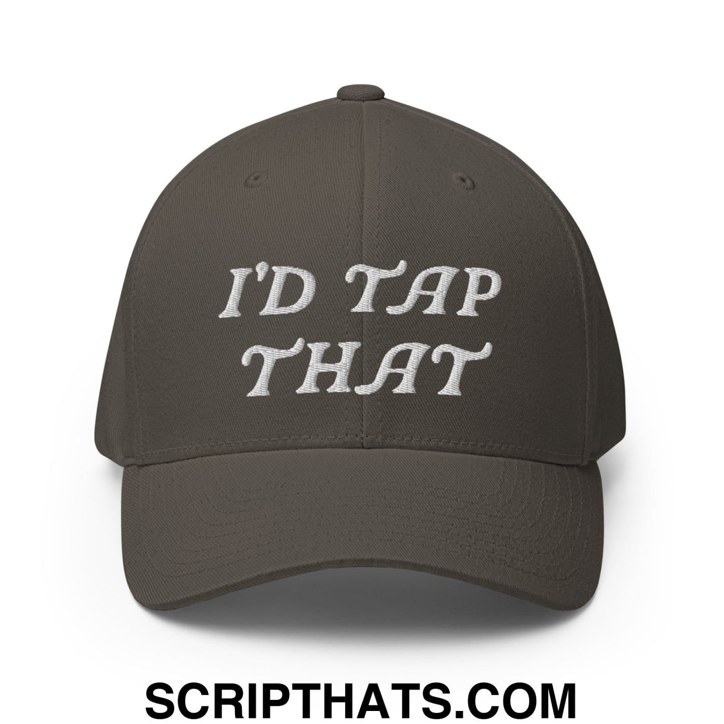 I'd Tap That Embroidered Stretch Fit Golf Hat Dark Grey