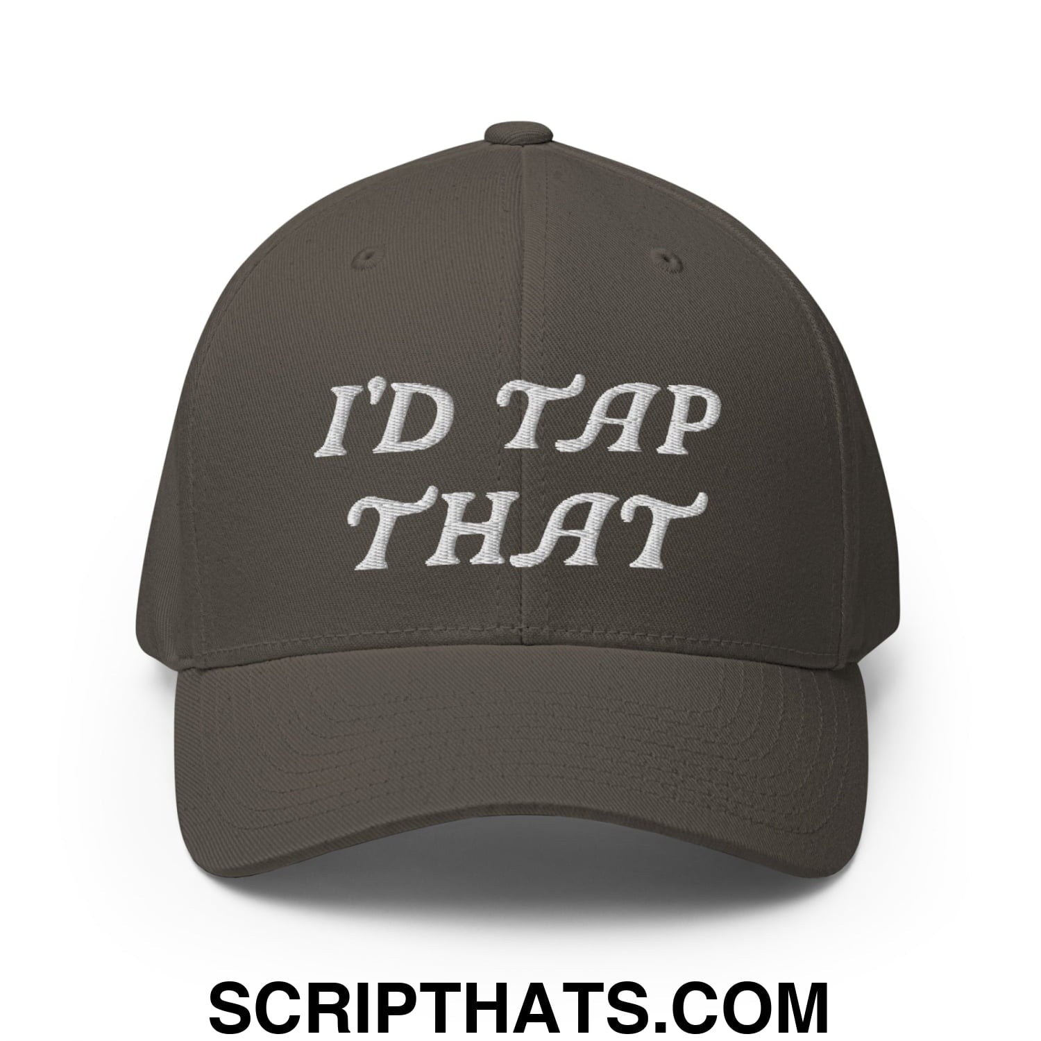 I'd Tap That Embroidered Stretch Fit Golf Hat Dark Grey