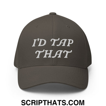 I'd Tap That Embroidered Stretch Fit Golf Hat Dark Grey