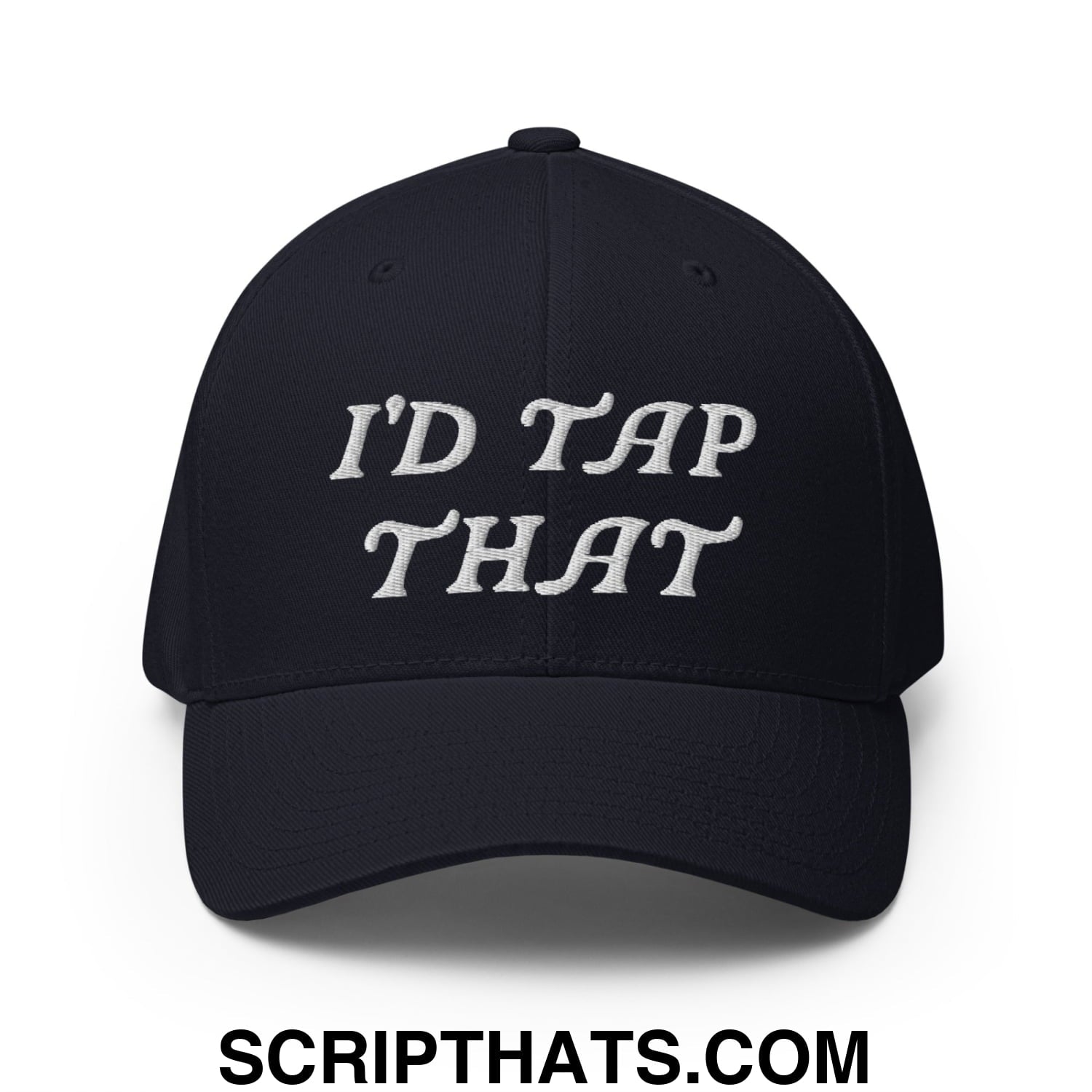 I'd Tap That Embroidered Stretch Fit Golf Hat Dark Navy