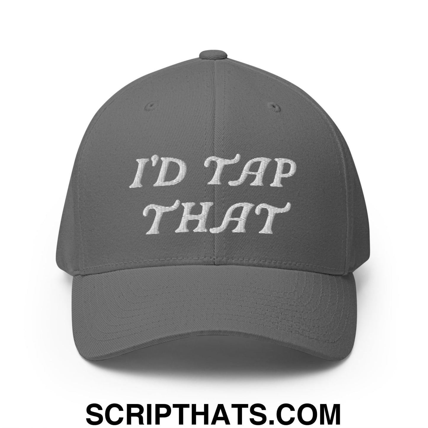 I'd Tap That Embroidered Stretch Fit Golf Hat Grey