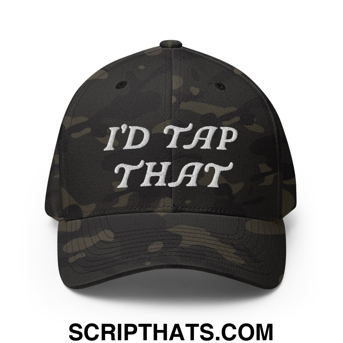 I'd Tap That Embroidered Stretch Fit Golf Hat Multicam Black