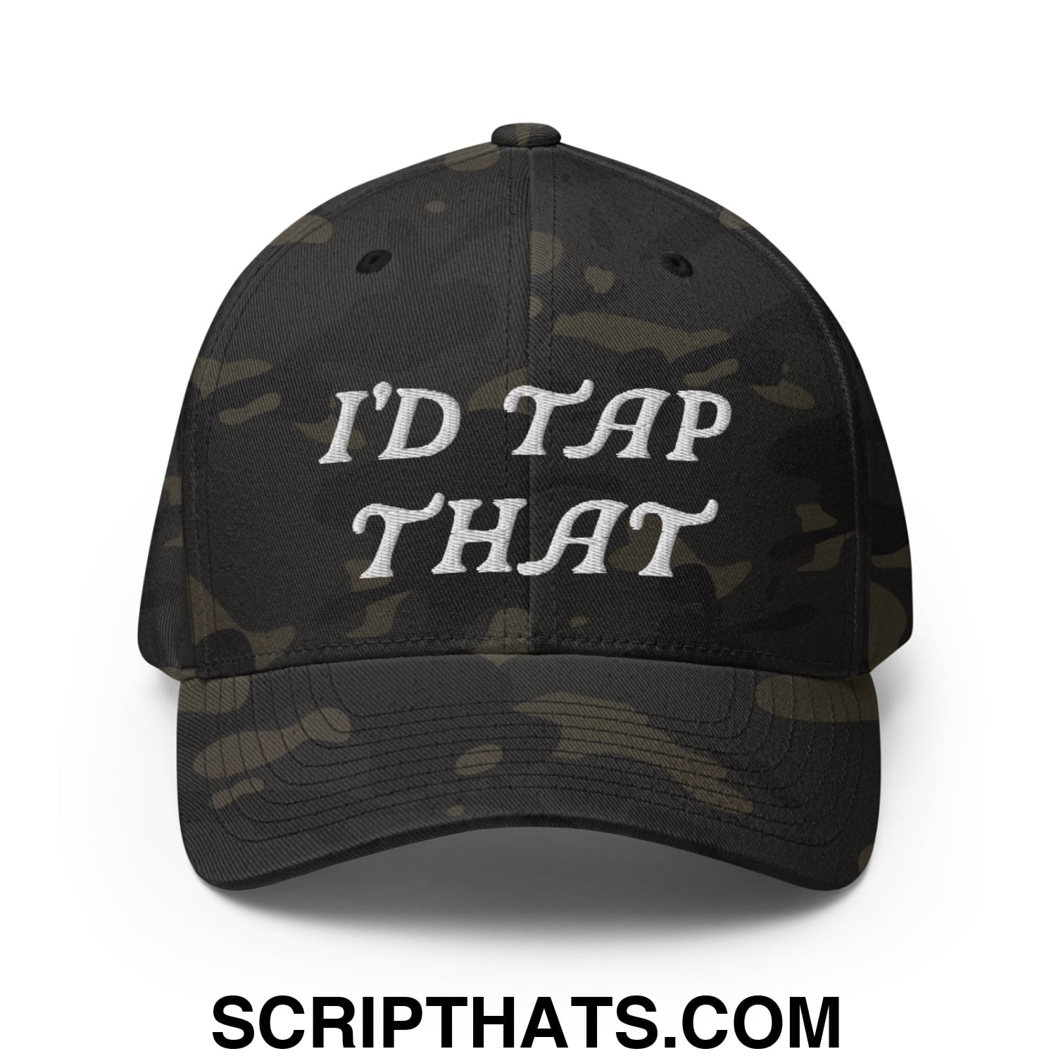 I'd Tap That Embroidered Stretch Fit Golf Hat Multicam Black