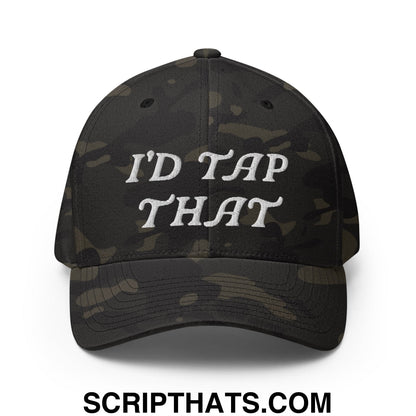 I'd Tap That Embroidered Stretch Fit Golf Hat Multicam Black