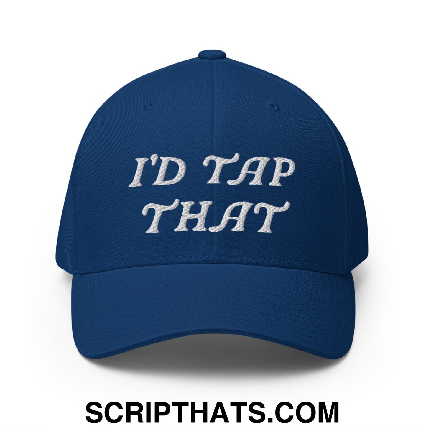 I'd Tap That Embroidered Stretch Fit Golf Hat Royal Blue
