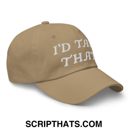 I'd Tap That Embroidered Unstructured Golf Dad Hat Khaki