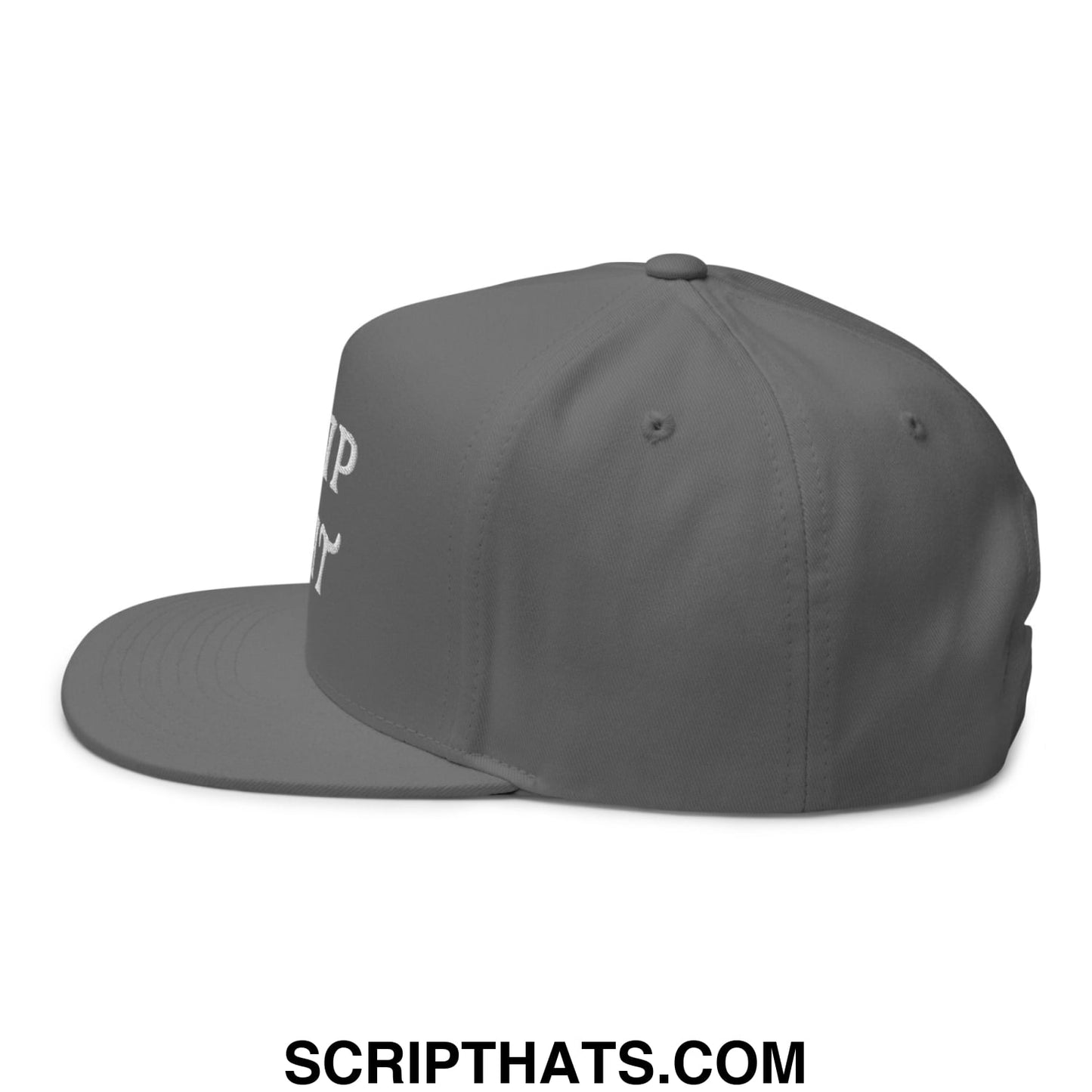 I'd Tap That Flat Brim Bill 5 Panel Golf Snapback Hat Grey