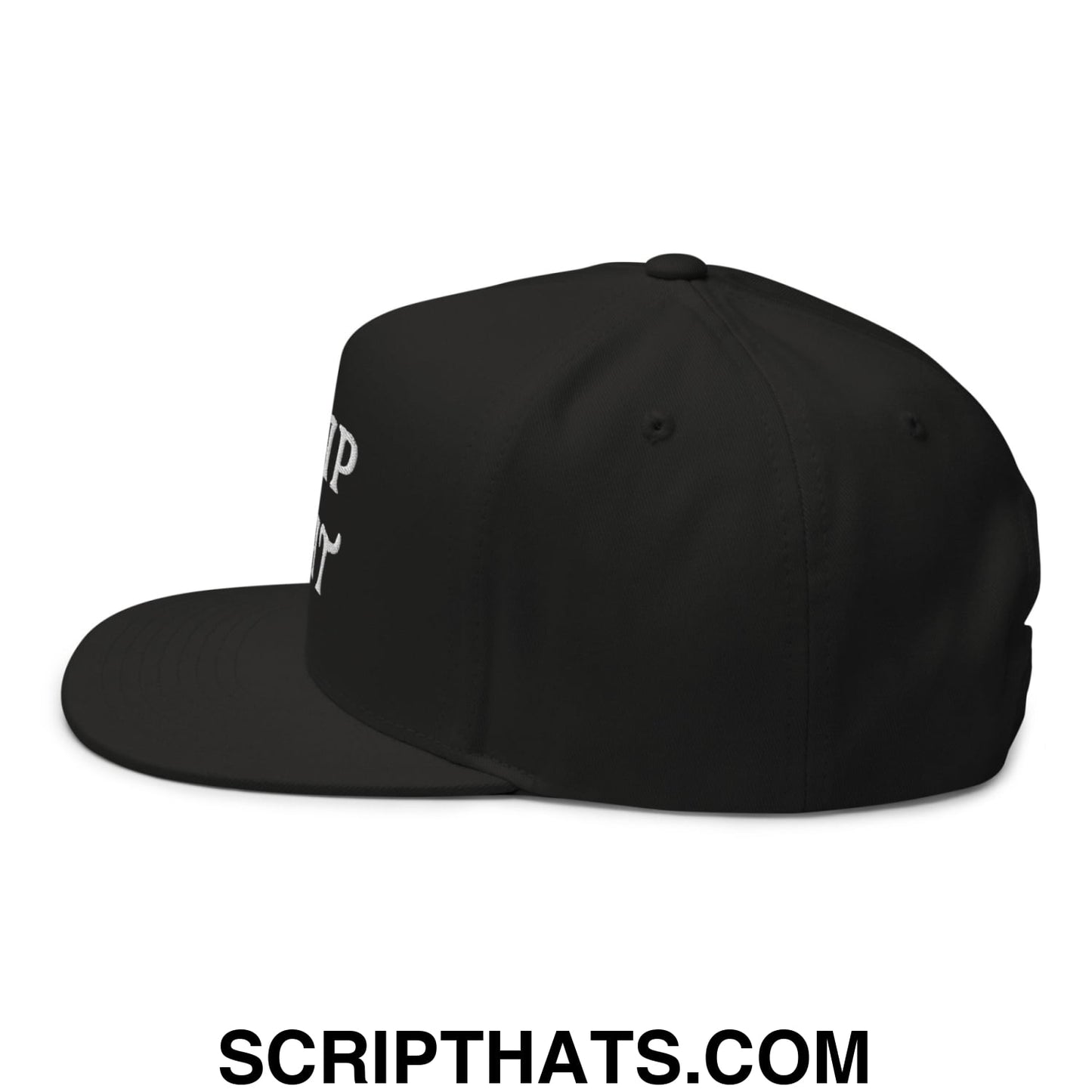 I'd Tap That Flat Brim Bill 5 Panel Golf Snapback Hat Black