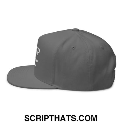 I'd Tap That Flat Brim Bill 5 Panel Golf Snapback Hat Grey