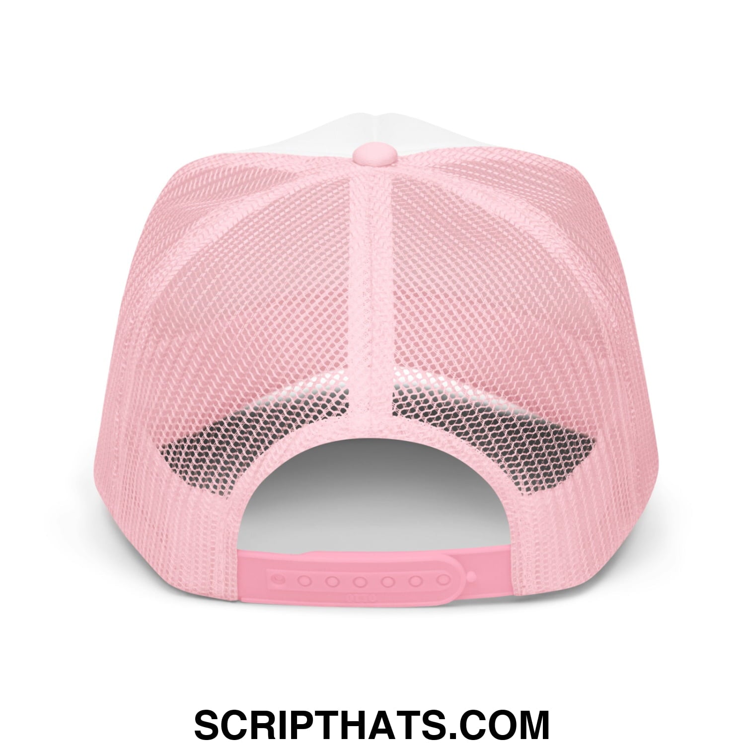 I'm Eggscellent Regular Show Embroidered Foam Trucker Hat Light Pink White Light Pink