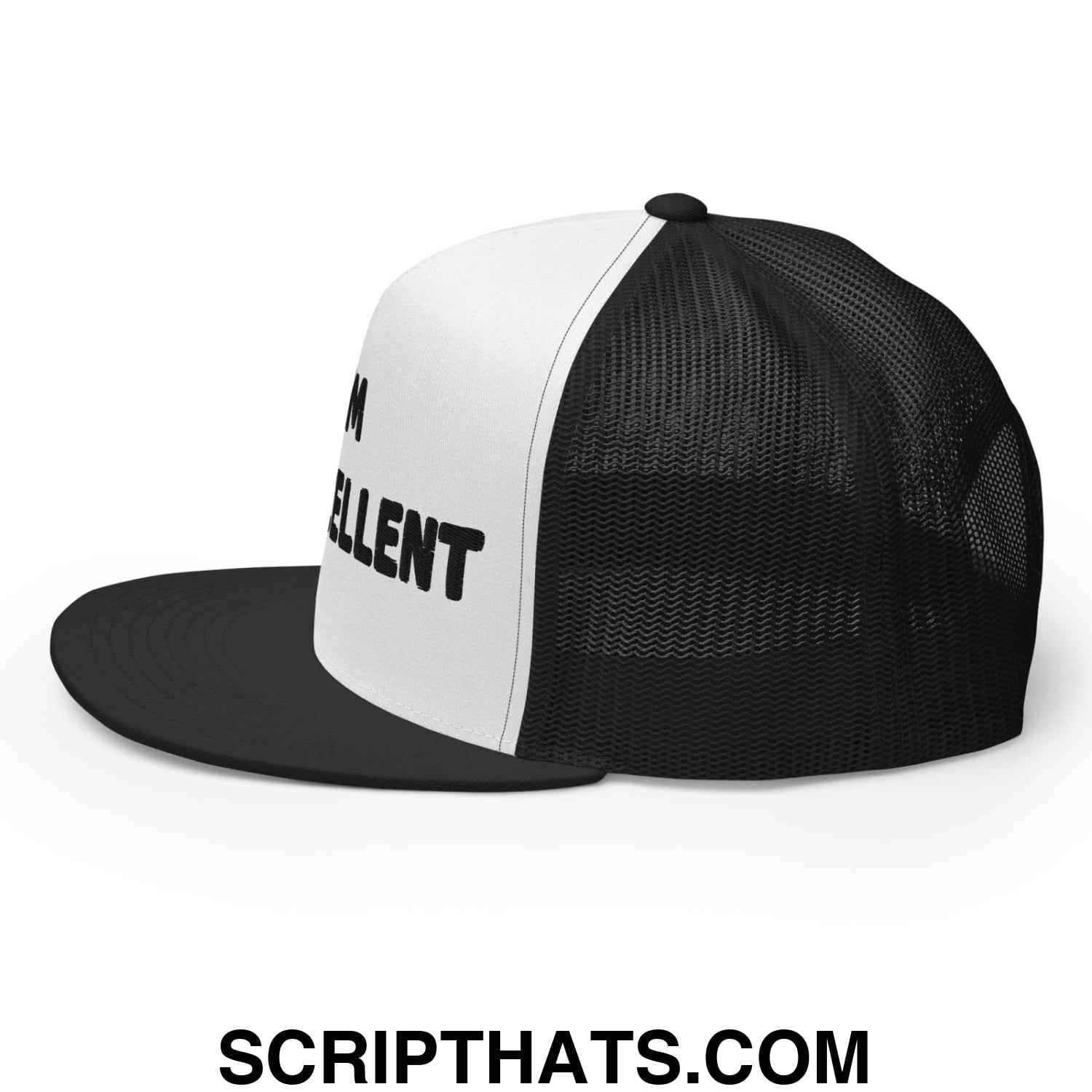 I'm Eggscellent Regular Trucker Show Hat Black White Black