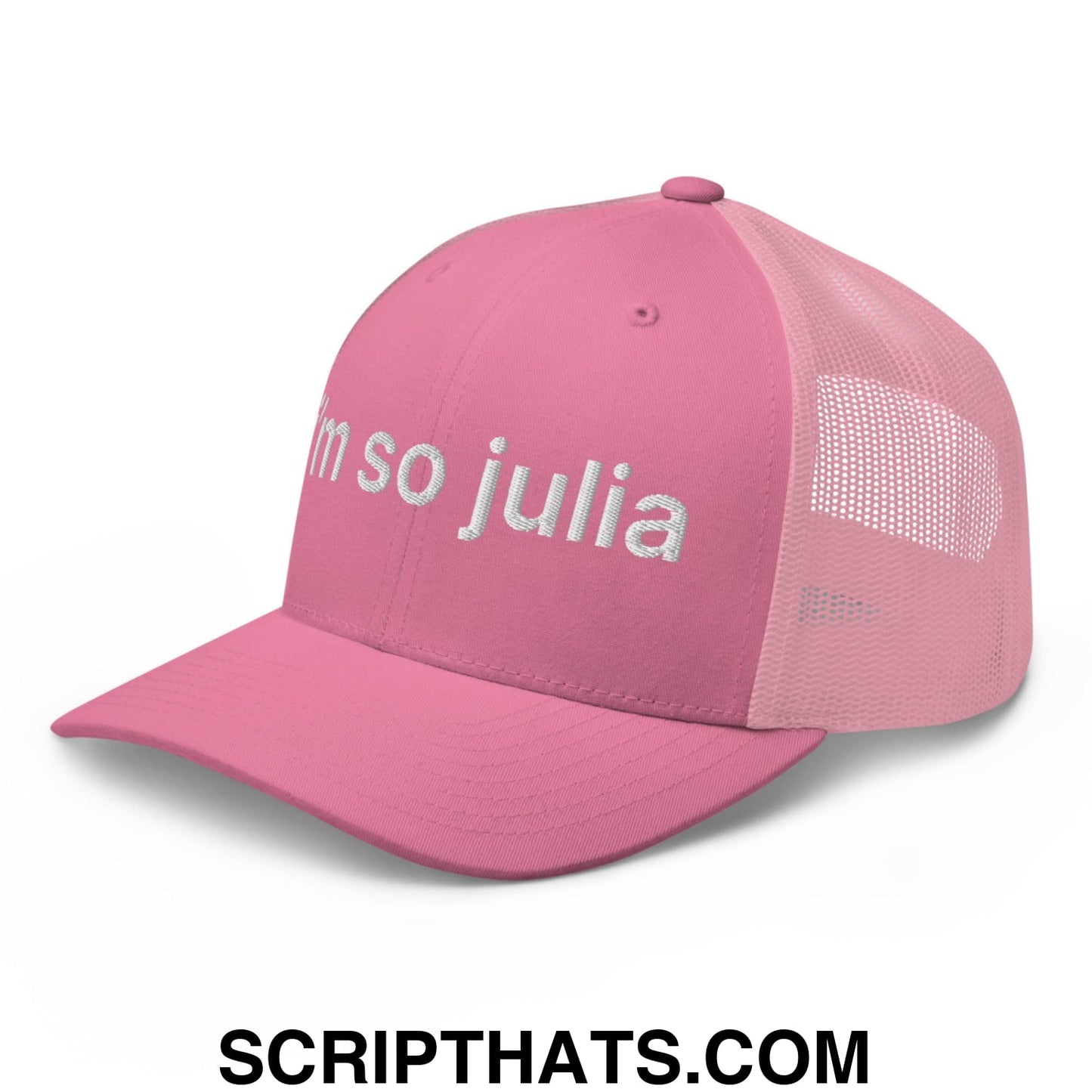 I'm So Julia Retro Trucker Hat Pink