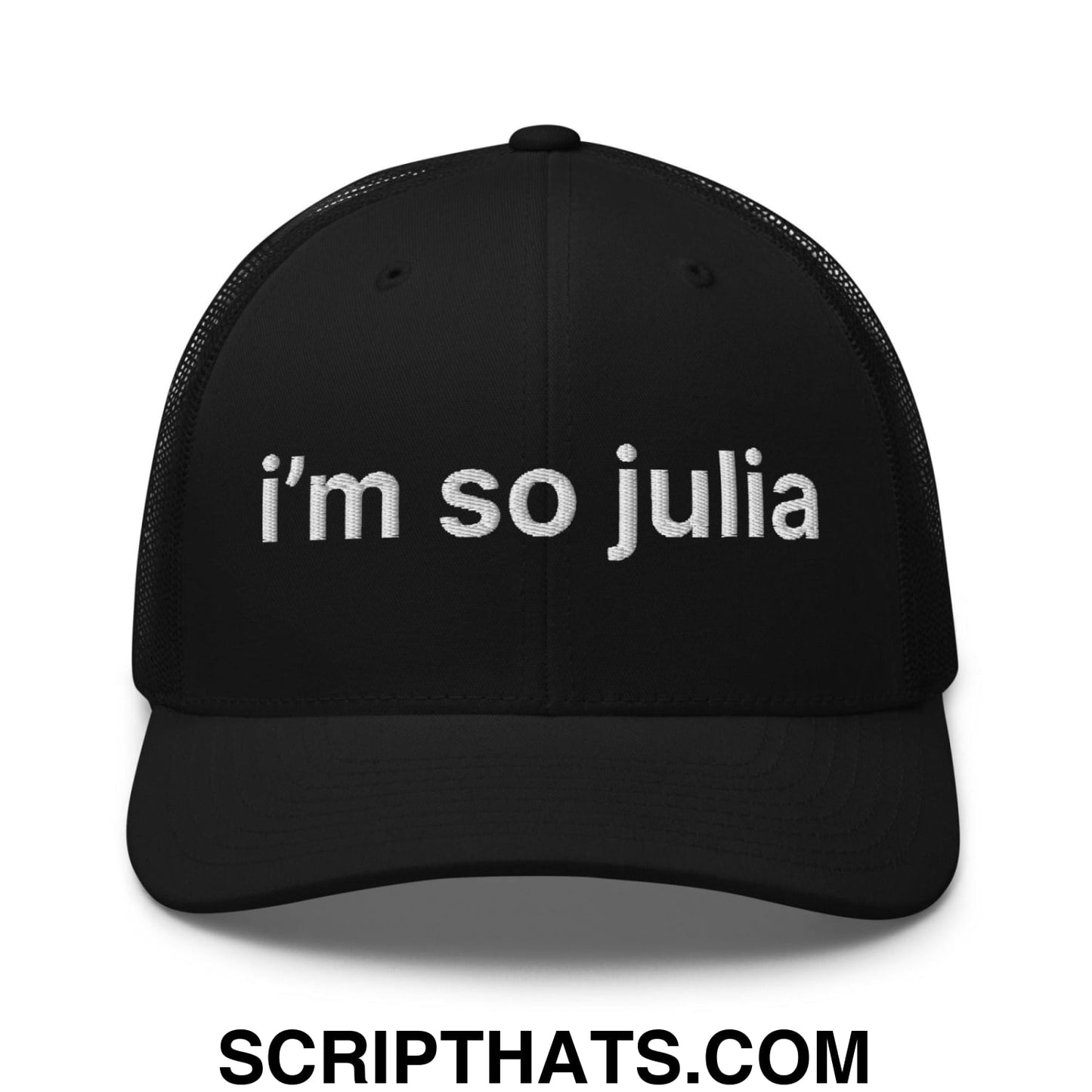 I'm So Julia Retro Trucker Hat Black