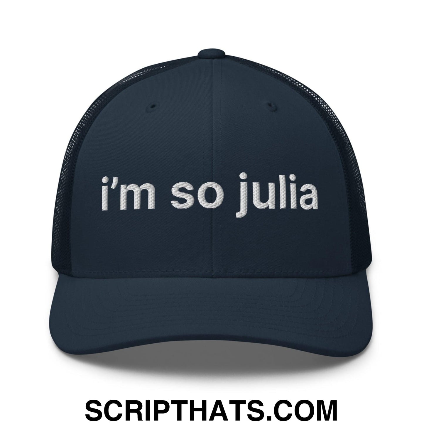 I'm So Julia Retro Trucker Hat Navy