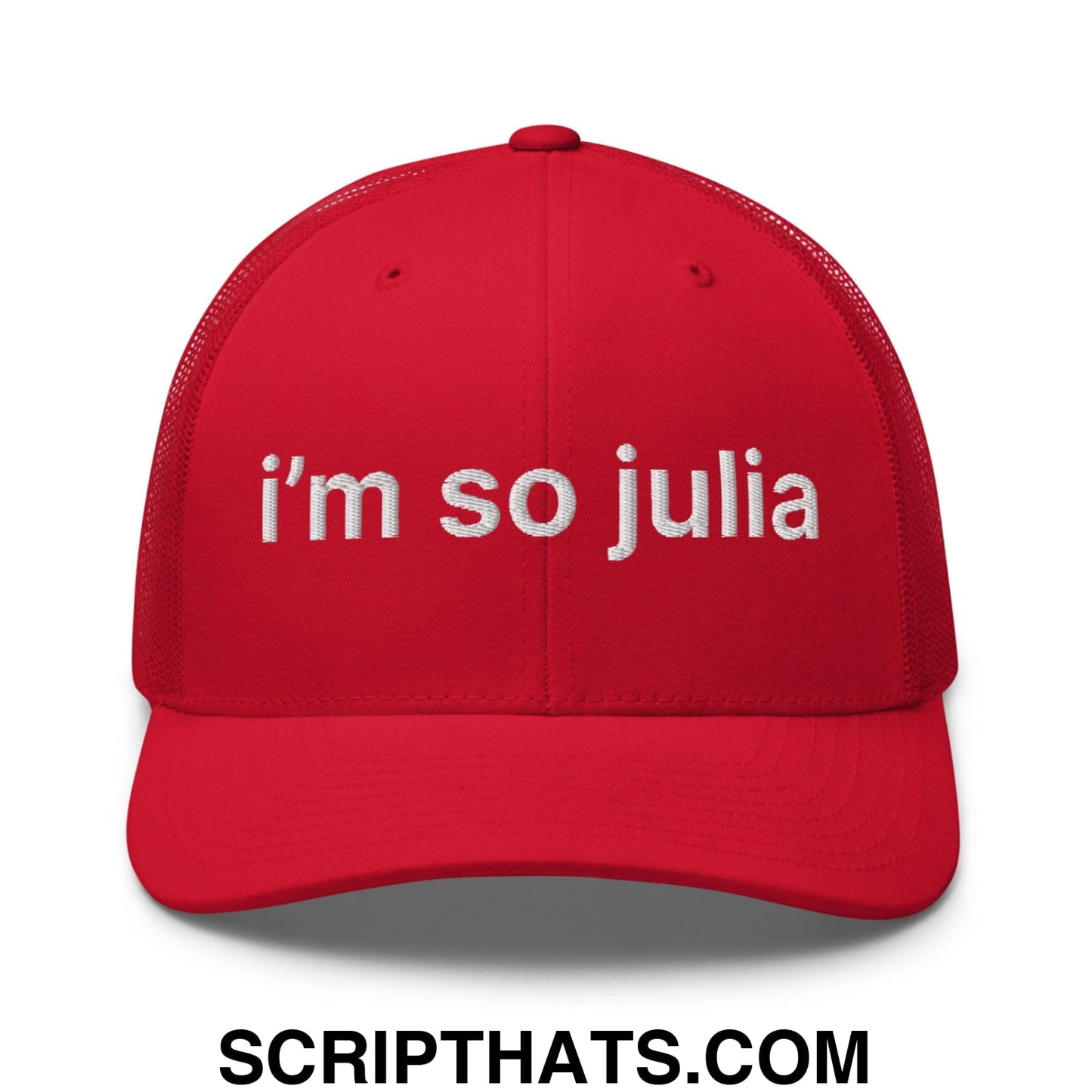 I'm So Julia Retro Trucker Hat Red
