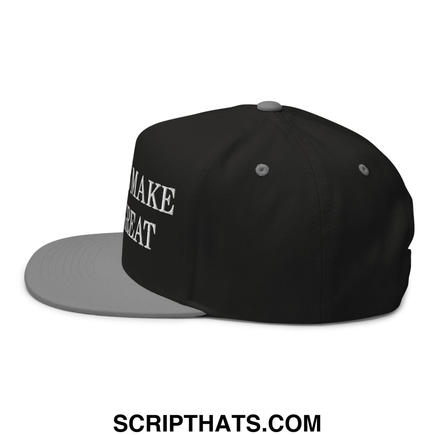 Immigrants Make America Great Embroidered 5 Panel Flat Bill Brim Snapback Hat Black Grey