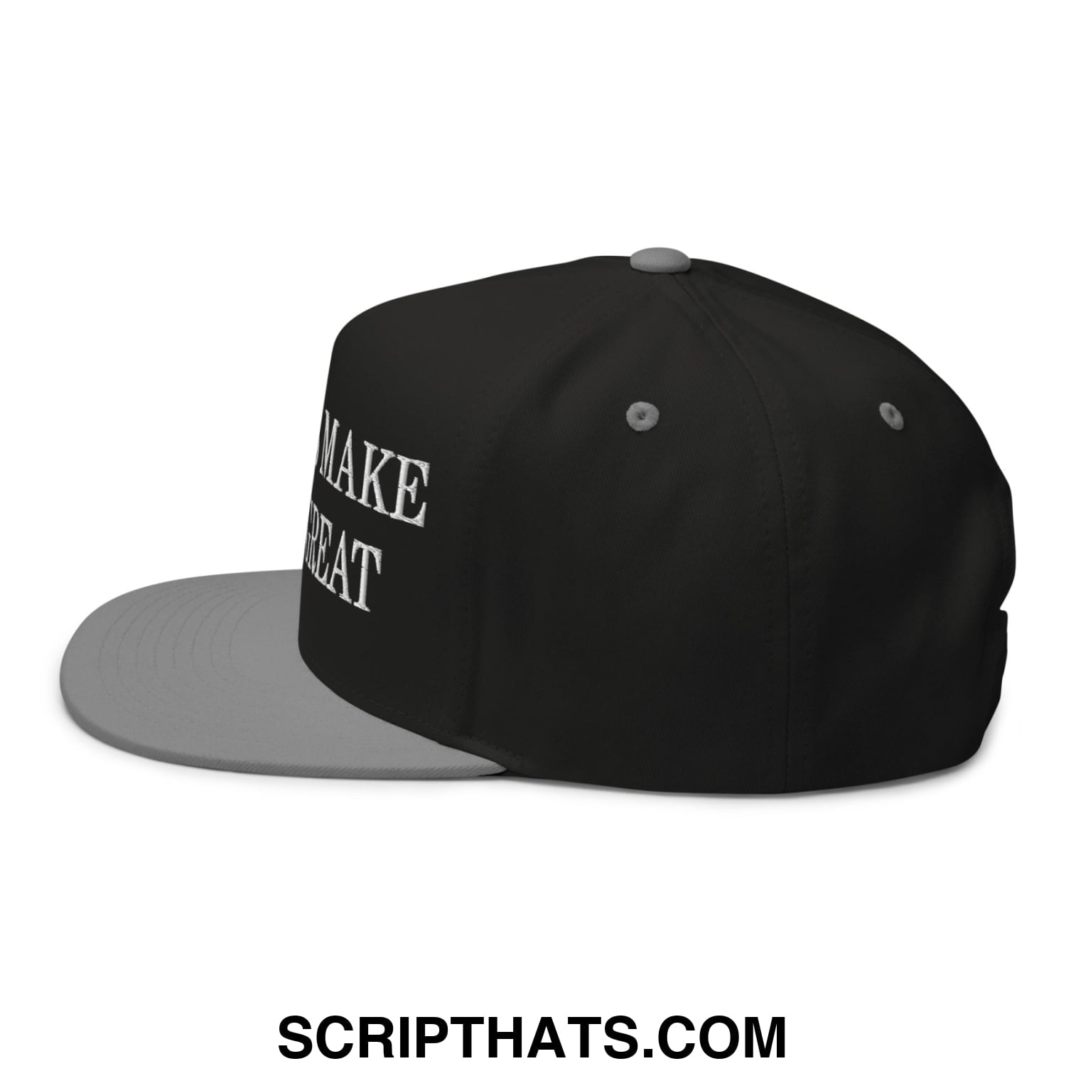 Immigrants Make America Great Embroidered 5 Panel Flat Bill Brim Snapback Hat Black Grey