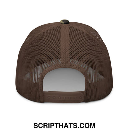Immigrants Make America Great Embroidered Camo Mesh Trucker Hat Camo Brown