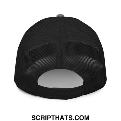 Immigrants Make America Great Embroidered Classic Mesh Trucker Hat Charcoal Black