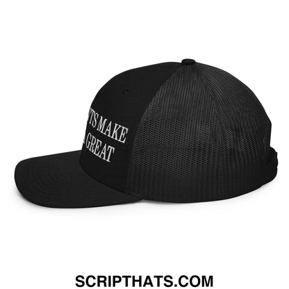 Immigrants Make America Great Embroidered Classic Mesh Trucker Hat Black