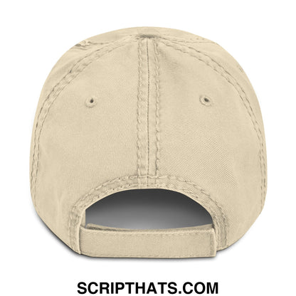 Immigrants Make America Great Embroidered Distressed Dad Hat Khaki