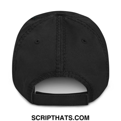 Immigrants Make America Great Embroidered Distressed Dad Hat Black