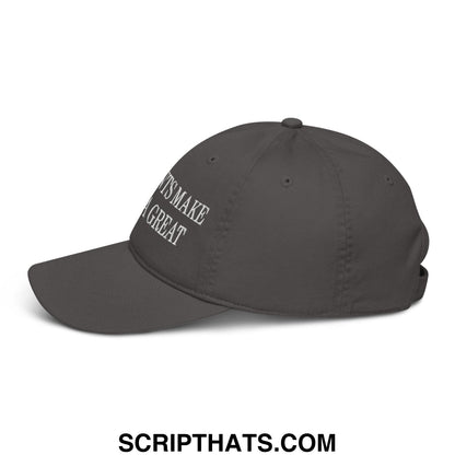 Immigrants Make America Great Embroidered Organic Dad Hat Charcoal