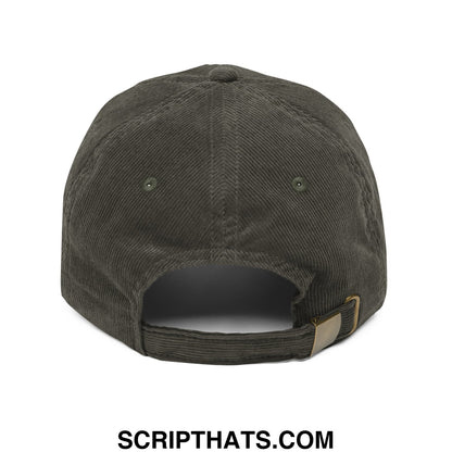 Immigrants Make America Great Embroidered Unstructured Corduroy Dad Hat Olive
