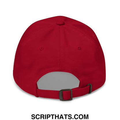 Immigrants Make America Great Mexico Flag Embroidered Unstructured Dad Hat Cranberry