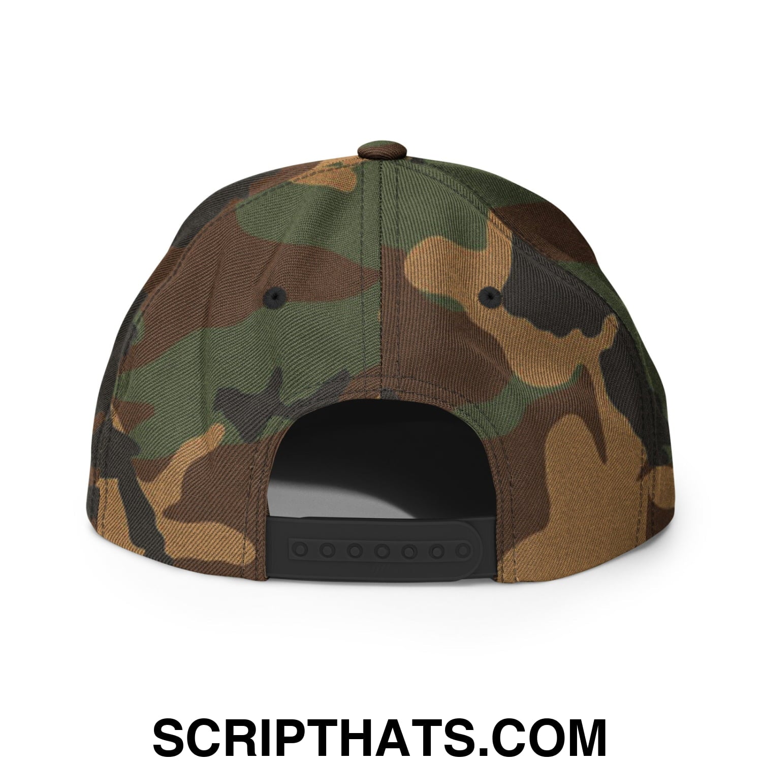 Impeach Trump Embroidered Flat Bill Brim Snapback Hat Green Camo