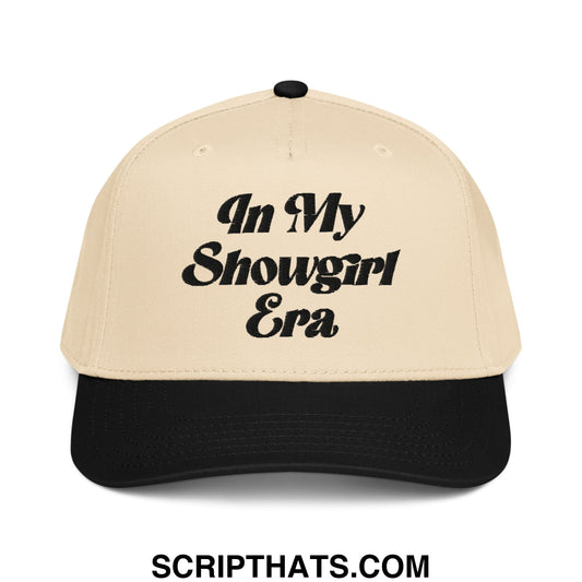 In My Showgirl Era Embroidered Baseball Snapback Hat Black Natural