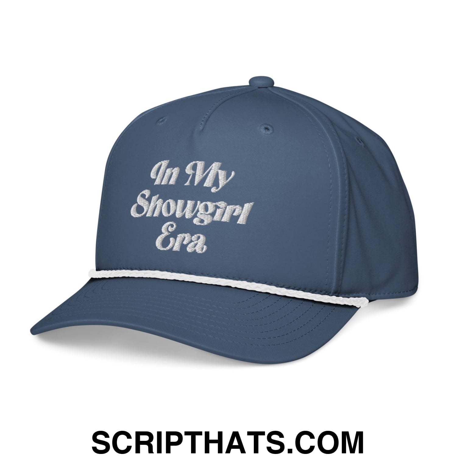 In My Showgirl Era Embroidered Rope Hat Light Blue White