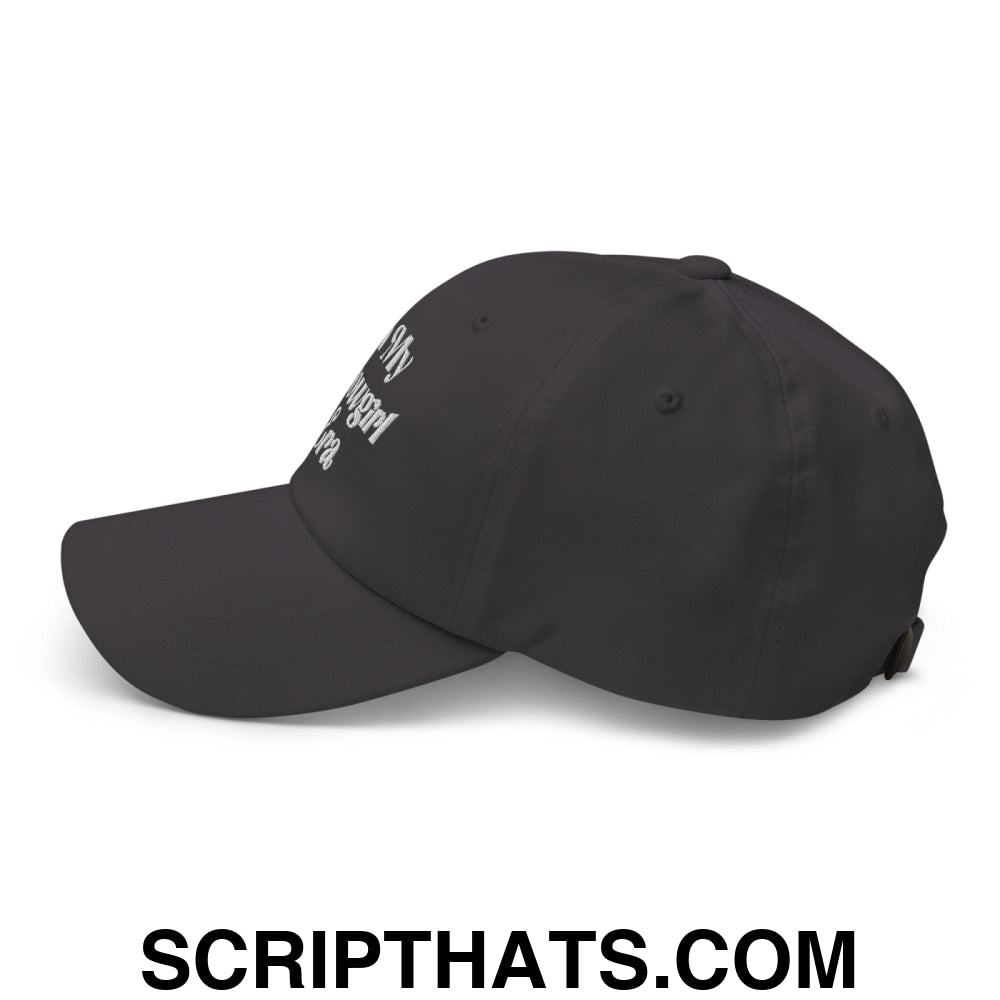 In My Showgirl Era Embroidered Unstructured Dad Hat Dark Grey