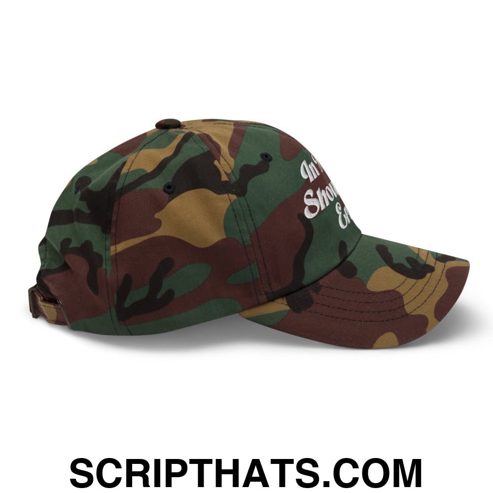 In My Showgirl Era Embroidered Unstructured Dad Hat Green Camo