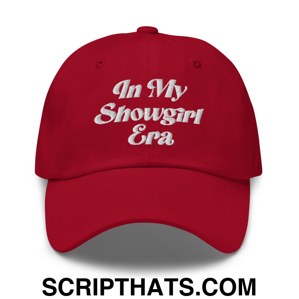 In My Showgirl Era Embroidered Unstructured Dad Hat Cranberry