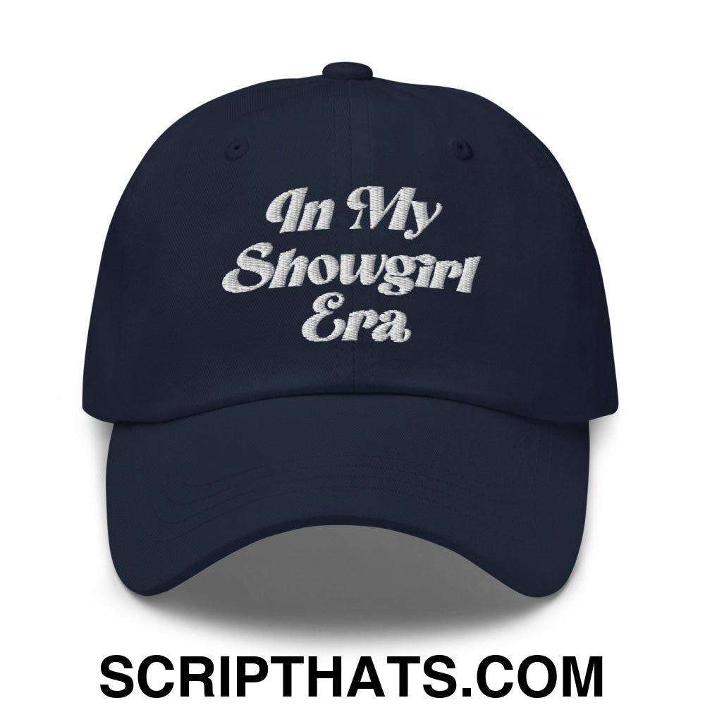 In My Showgirl Era Embroidered Unstructured Dad Hat Navy
