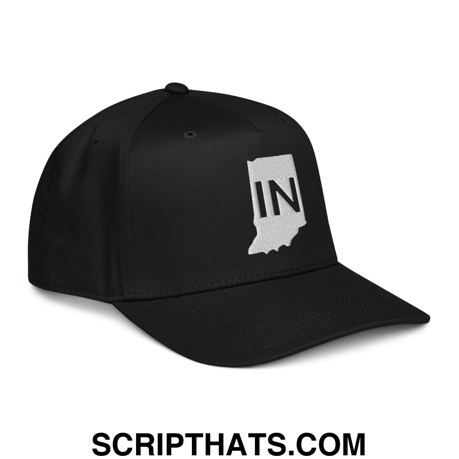 Indiana State IN Embroidered Baseball Snapback Hat Black