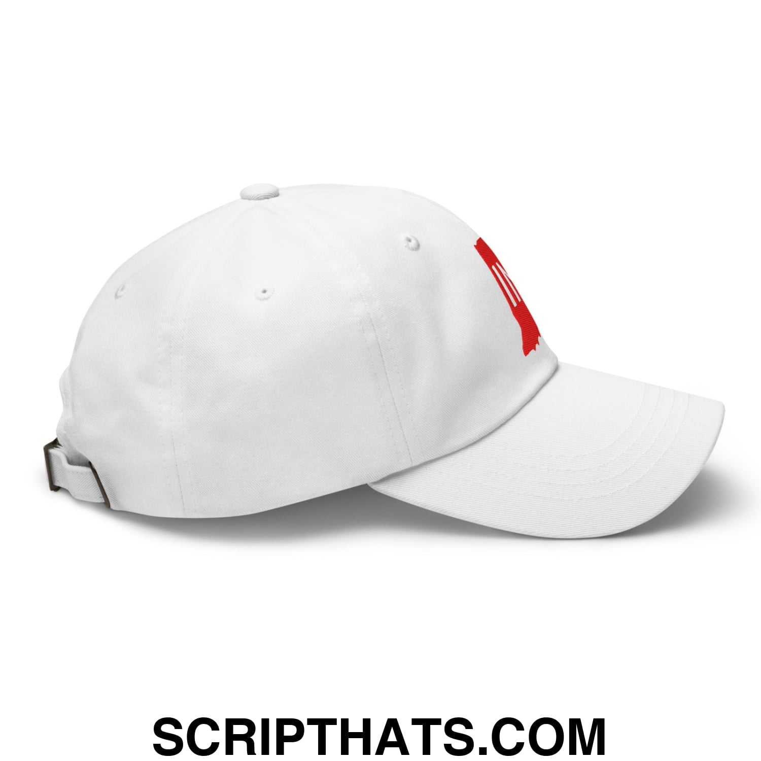 Indiana State IN Embroidered Unstructured Dad Hat White