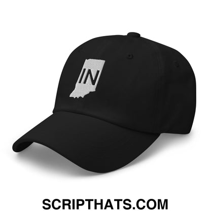 Indiana State IN Embroidered Unstructured Dad Hat Black