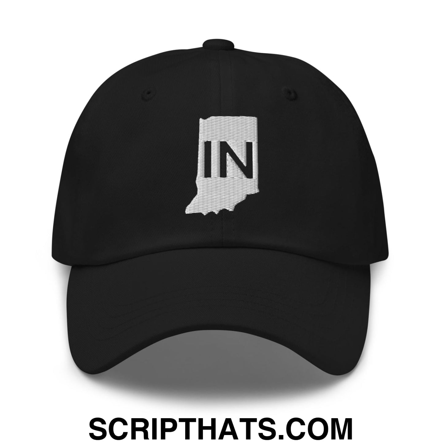 Indiana State IN Embroidered Unstructured Dad Hat Black