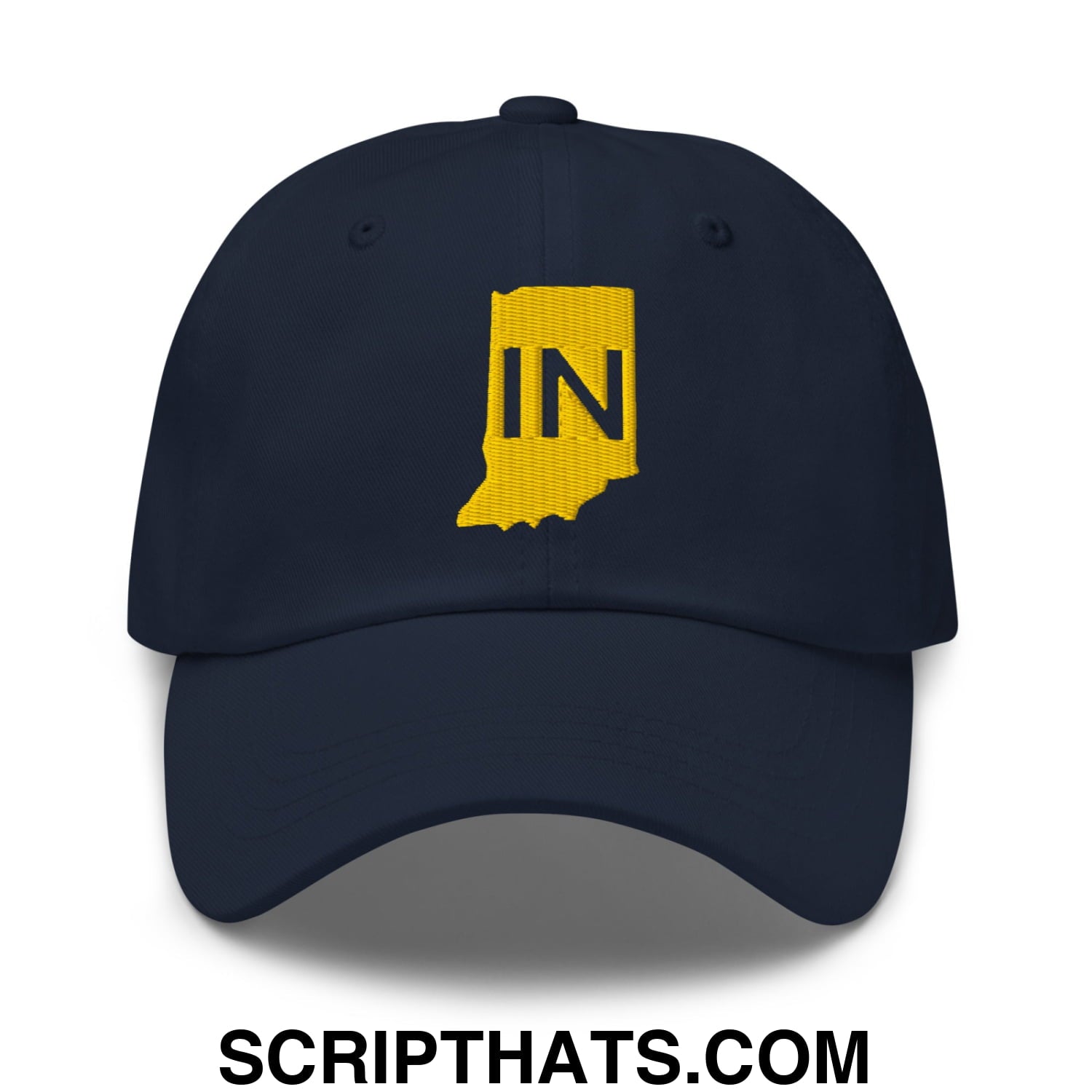Indiana State IN Embroidered Unstructured Dad Hat Navy