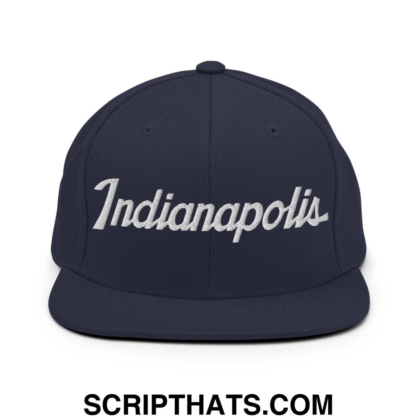 Indianapolis Script Snapback Hat Navy