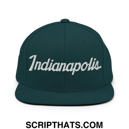 Indianapolis Script Snapback Hat Spruce