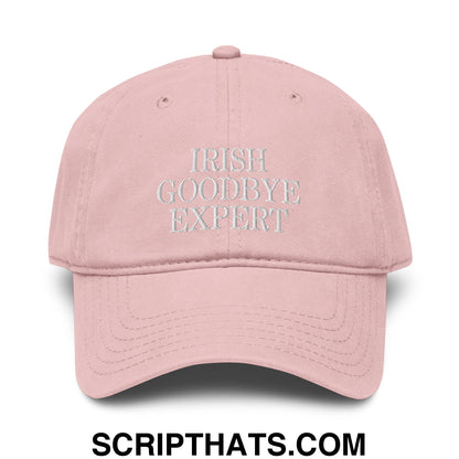 Irish Goodbye Expert Embroidered Baseball Dad Hat Dusty Rose